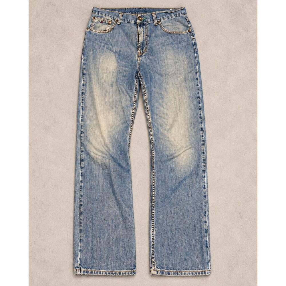 Tommy Hilfiger Freedom Jean Men's 33x30 Blue Faded 100% Cotton Denim Jeans